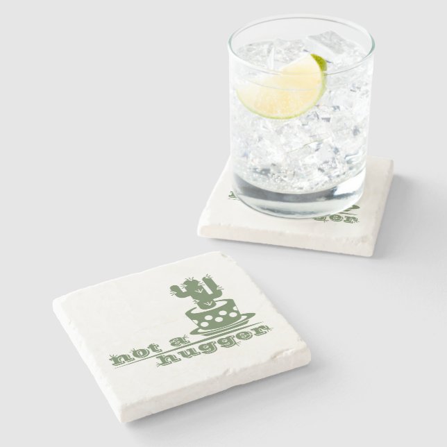 Posavasos De Piedra Cacti No es gracioso decir (Lateral)