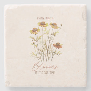 Posavasos De Piedra Cada Flor Florece En Su Propio Tiempo