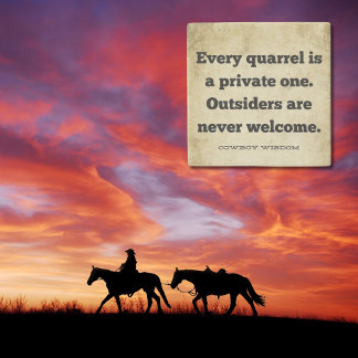 Posavasos De Piedra Cada riña | Wisdom Cowboy | Cotizaciones del Sur