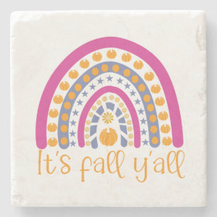 Posavasos De Piedra Cae el arcoiris de calabaza