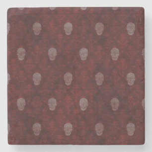 Posavasos De Piedra Caer en rojo las Skulls victorianas