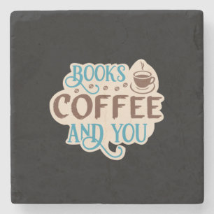 Posavasos De Piedra Café Art Books Coffee Y You