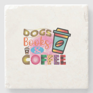 Posavasos De Piedra Café Art Dogs Libros y Café