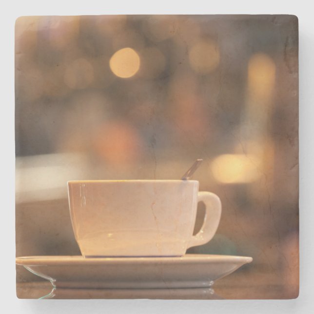 Posavasos De Piedra Café cappuccino, Venecia, Italia (Anverso)