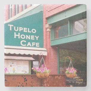 Posavasos De Piedra Café de la miel del Tupelo, Asheville Carolina de