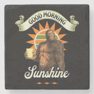 Posavasos De Piedra Café divertido de Bigfoot Humor matutino