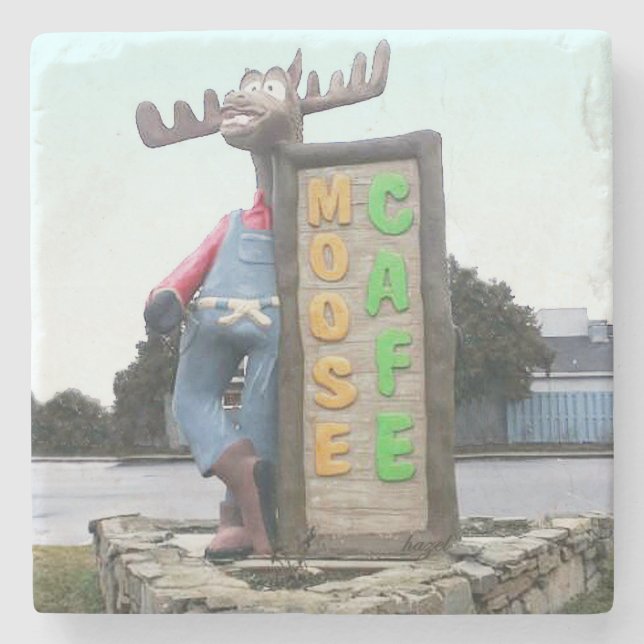 Posavasos De Piedra Café Moose, Asheville, Cafe Moose (Anverso)