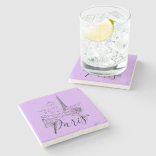 Posavasos De Piedra Cafe Paris Revestimiento de Piedra
