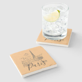 Posavasos De Piedra Cafe Paris Stone Coaster