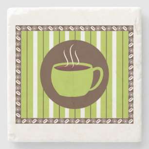 Posavasos De Piedra Café Pinstripe
