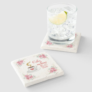 Posavasos De Piedra Café y amigos la mezcla perfecta