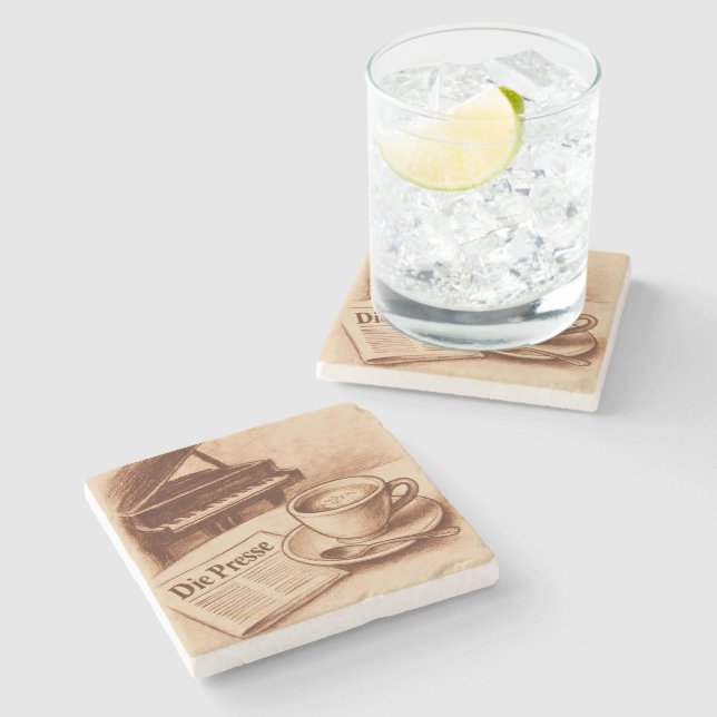 Posavasos De Piedra Café y cultura (Lateral)