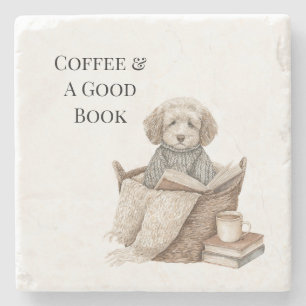 Posavasos De Piedra Café y una buena cesta para perros
