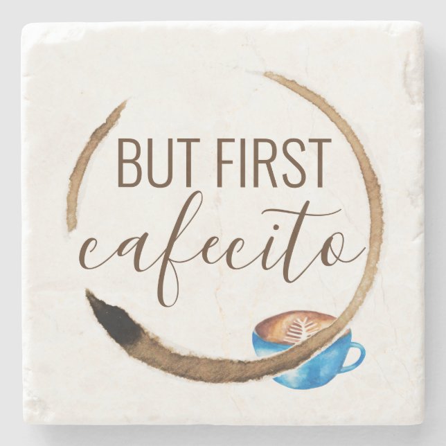 Posavasos De Piedra Cafecito Café Mug Cubano Espresso (Anverso)