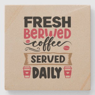 Posavasos De Piedra Cafetería recién hecha