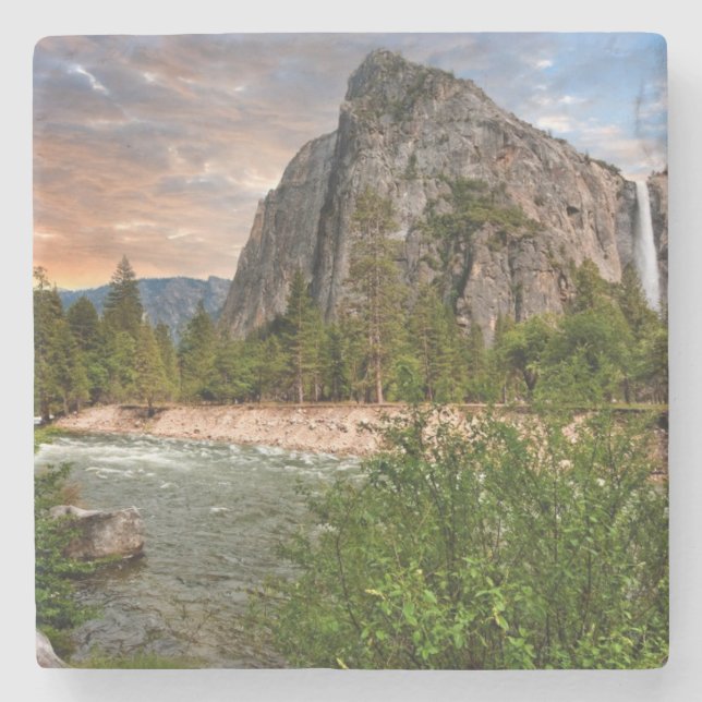 Posavasos De Piedra Caídas nupciales del velo (Anverso)