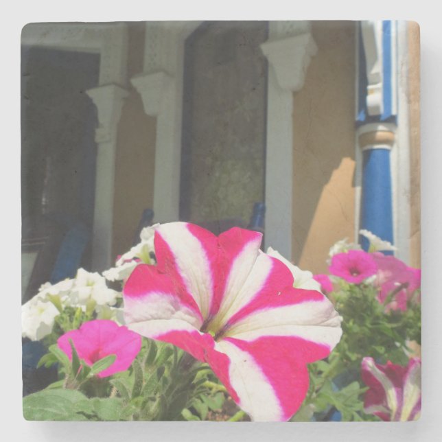 Posavasos De Piedra Caja de flores de primavera - Viñedo de Martha (Anverso)