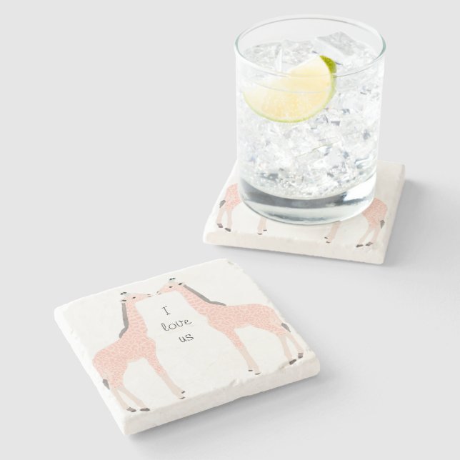 Posavasos De Piedra Caja de trinquete de jirafas (Lateral)