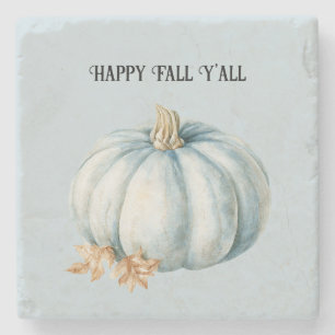 Posavasos De Piedra Calabaza Azul Feliz Otoño a Todos