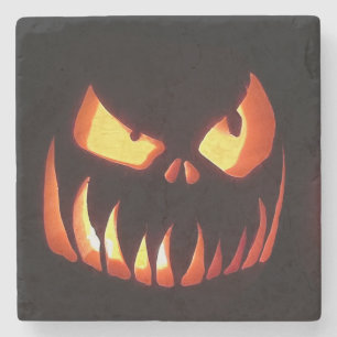 Posavasos De Piedra Calabaza de Halloween