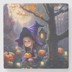 Posavasos De Piedra calabaza/fantasia/Halloween/dibujos