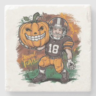 Posavasos De Piedra calabazas de fútbol de caída
