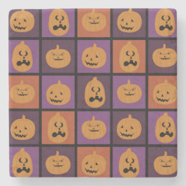 Posavasos De Piedra Calabazas de Halloween