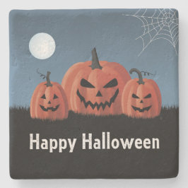 Posavasos De Piedra Calabazas Halloween