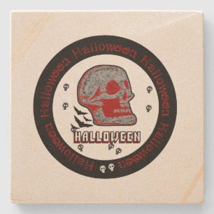 Posavasos De Piedra Calavera de Halloween