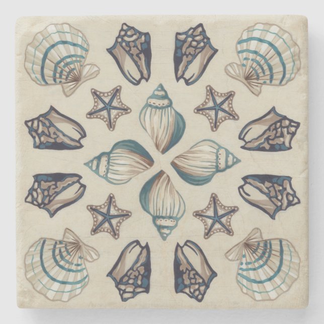 Posavasos De Piedra Caleidoscopio costero I (Anverso)