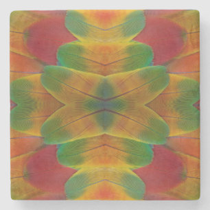 Posavasos De Piedra Caleidoscopio de loro de Macao