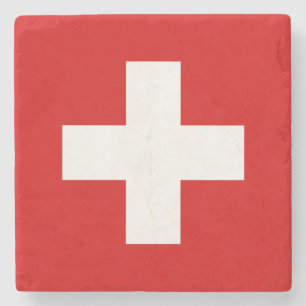 Posavasos De Piedra Calidad de la bandera de Suiza