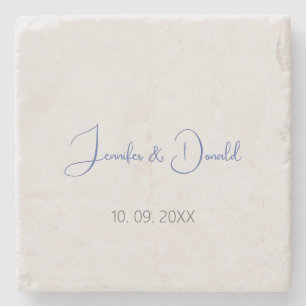 Posavasos De Piedra Caligrafía clásica de moda guión simple personal