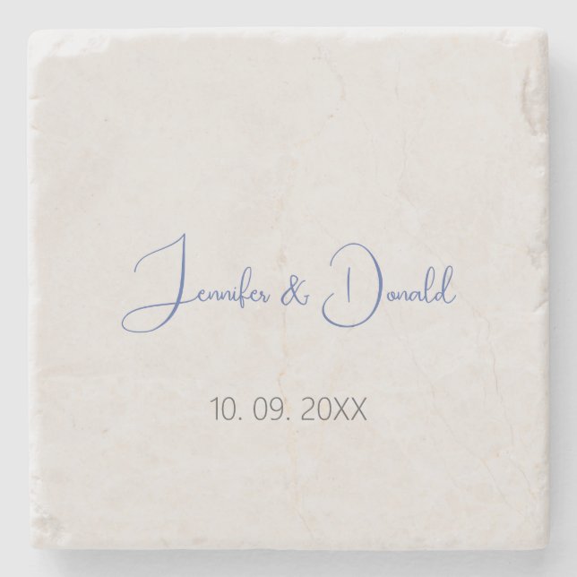 Posavasos De Piedra Caligrafía clásica de moda guión simple personal (Anverso)