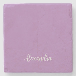 Posavasos De Piedra Caligrafía de Lavender de nombre de adición de lín