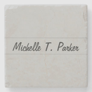 Posavasos De Piedra Calilización minimalista simple y elegante profesi