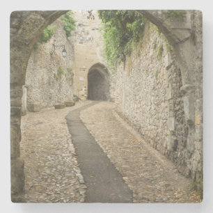 Posavasos De Piedra Calle de adoquines grises, Francia