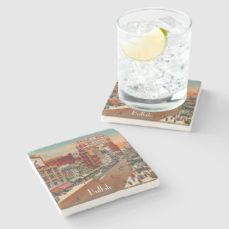 Posavasos De Piedra Calle principal - Búfalo, Astillas NY