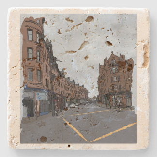 Posavasos De Piedra Calles de Glasgow, Escocia y montaña rusa