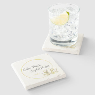 Posavasos De Piedra Calma Mind Joyful Heart Buddha Cita