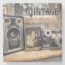 Posavasos De Piedra Cámaras antiguas y fotografía impresa