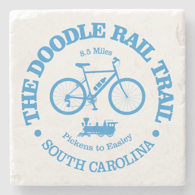 Posavasos De Piedra Camino de Doodle Rail (ciclismo) (Anverso)