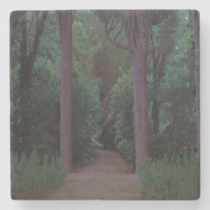 Posavasos De Piedra Camino en Parque (por Santiago Rusiñol)