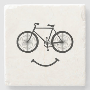 Posavasos De Piedra Camiseta de bicicleta y sonrisa Camiseta de bicicl