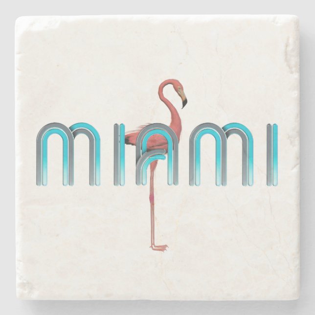 Posavasos De Piedra CAMISETA Miami (Anverso)