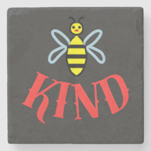 Posavasos De Piedra Camiseta Personalizada 'Sé Amable Abeja'