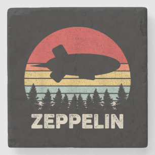 Posavasos De Piedra Camiseta Vintage Retro Zepelín Dirigible Aerostato