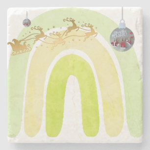 Posavasos De Piedra Campana de Navidad Suave Simple Divertida y Bonita