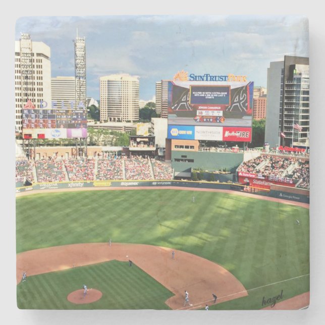 Posavasos De Piedra Campo Sun Trust, Béisbol de Atlanta, (Anverso)