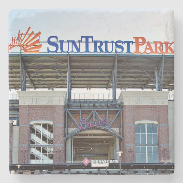 Posavasos De Piedra Campo SunTrust, Béisbol de Atlanta (Anverso)